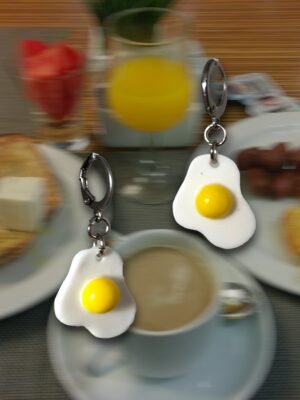 Pendientes huevos fritos