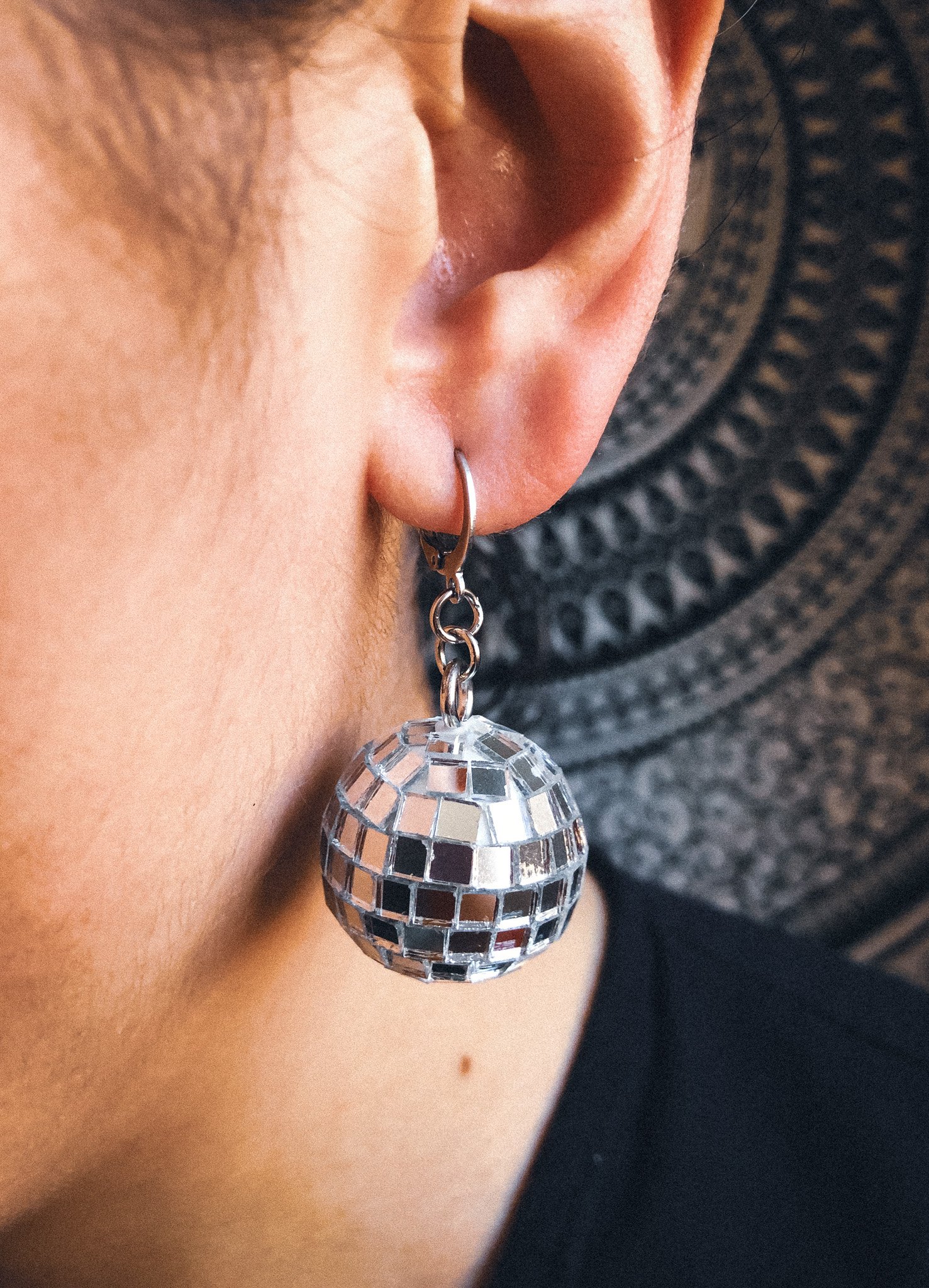 Pendientes bola disco - Imagen 2