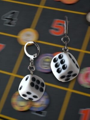 Pendientes Dados Blancos