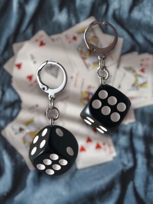 Pendientes Dados Negros